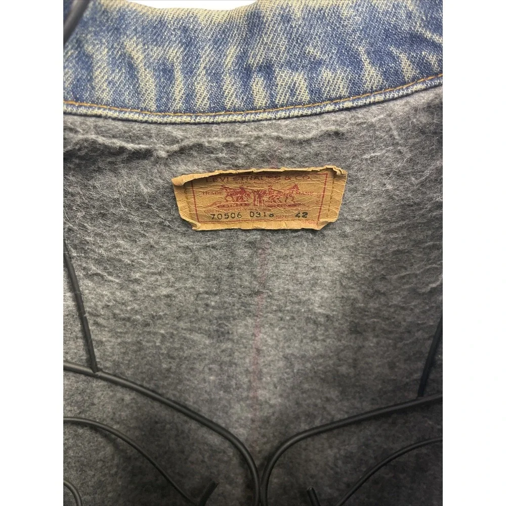 Vintage‎ Levi blanket lined denim jacket sz 42 70s 80s rare vtg USA